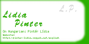 lidia pinter business card